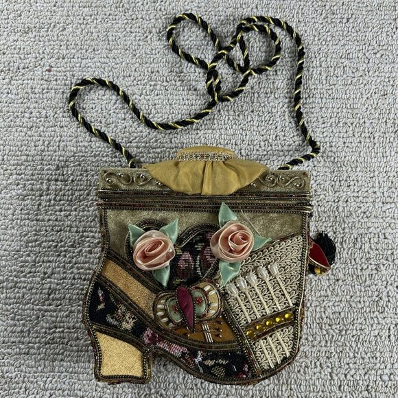 Braciano Collectables Cigar Box Victorian Beaded Shoe Purse Multicolored - Picture 1 of 4